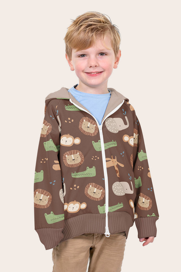 Softshell fabrik Tiere Braun