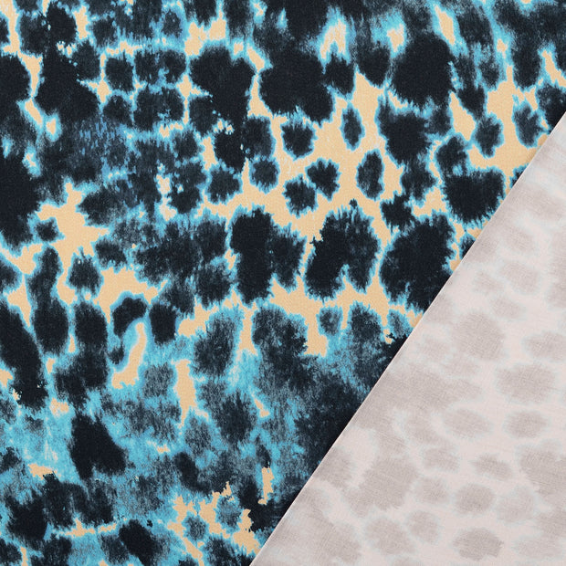 Viscose Satin fabrik Turquoise digital bedruckt 