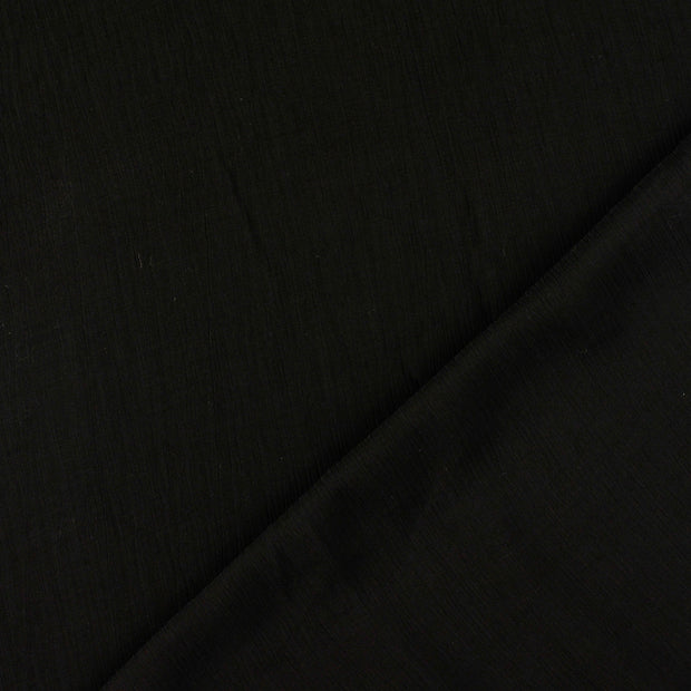 Viscose Poplin fabrik schwarz crushed 