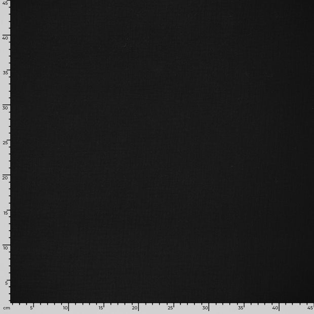Double gaze très large tissu Unicolore Noir