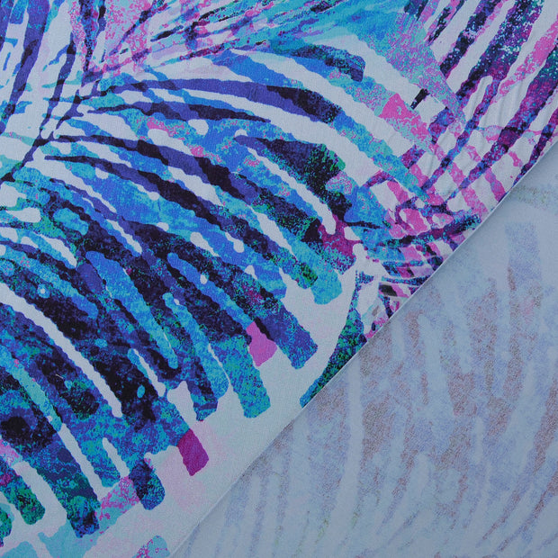 Viscose Satin fabric Cobalt digital printed 
