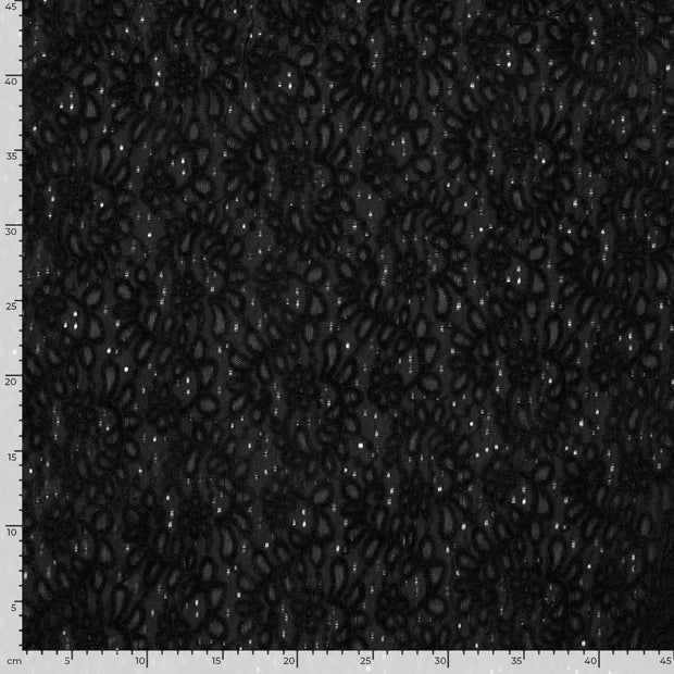 Chenille tissu Unicolore Noir
