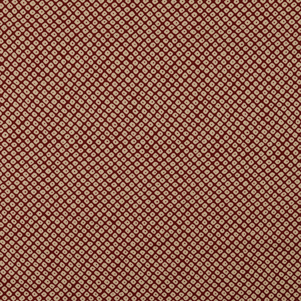 Cotton Poplin fabric Diamonds Bordeaux