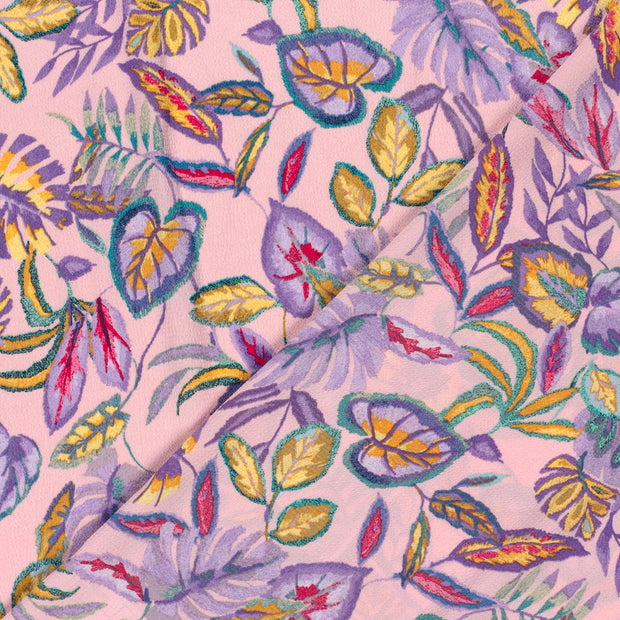 Polyester Bubble tissu Feuilles imprimé 