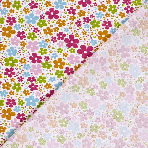 Popeline de Coton tissu fleurs imprimé 