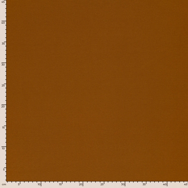 Rib Jersey tissu Unicolore Caramel