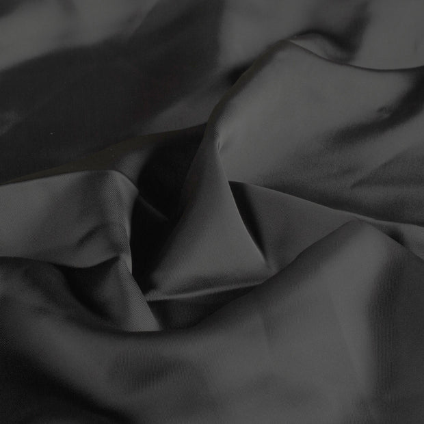 Satin tissu Unicolore Gris foncé