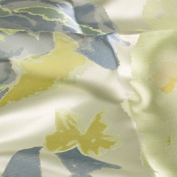Jacquard tissu fleurs Vert Citron