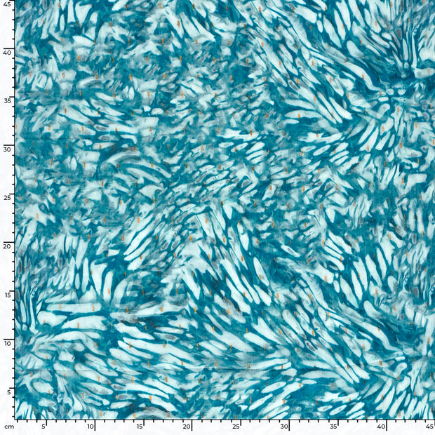Chiffon fabric Glitter Dark Mint