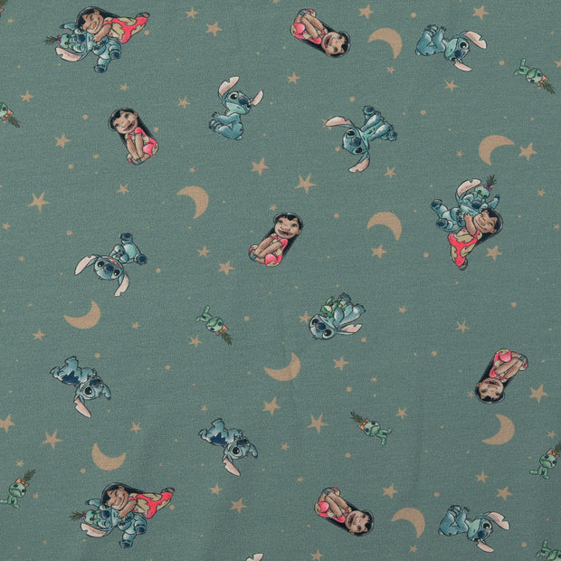 Baumwolle Jersey fabrik Sterne Turquoise