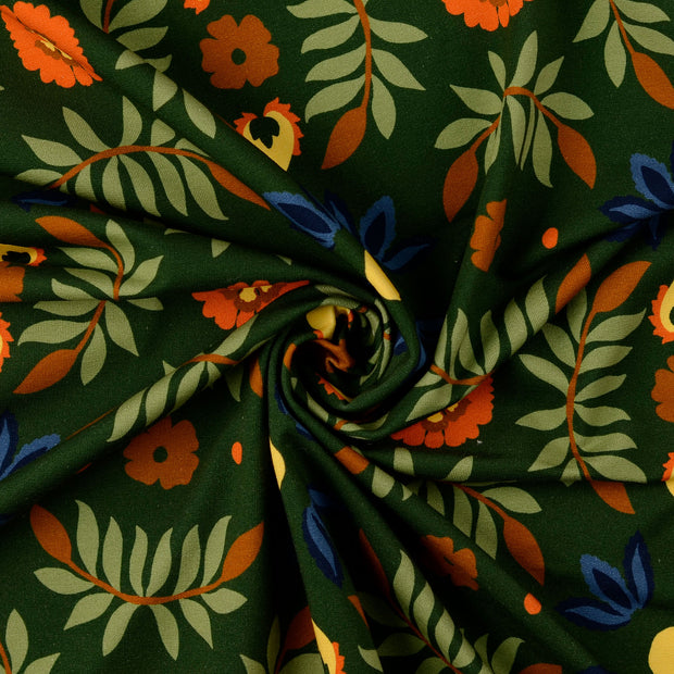 French Terry tissu Vert Olive 