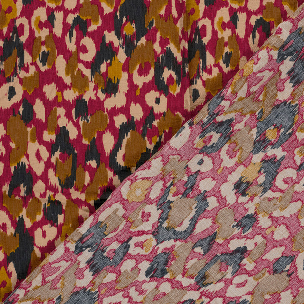 Viscose Nylon Ottoman fabric Abstract printed 