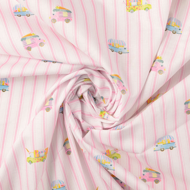 Cretonne tissu Rose clair 