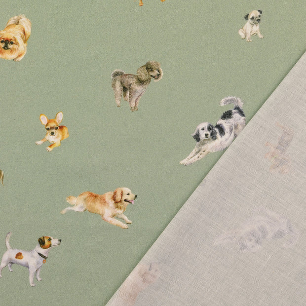 cretonne fabric Dark Mint 