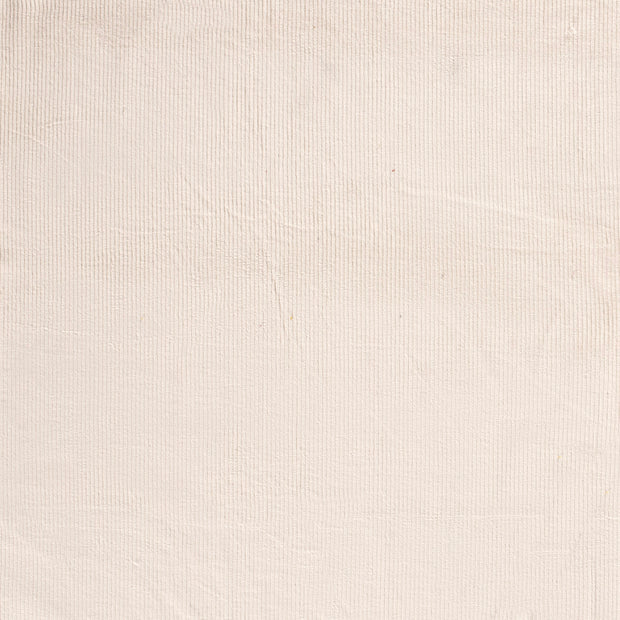 Velours Côtelé Stretch 6w tissu Blanc cassé mat 