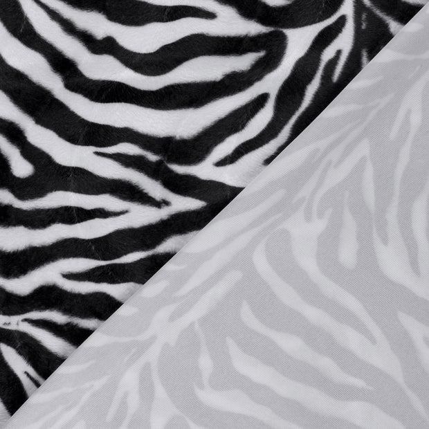 Velours fabrik Zebras bedruckt 