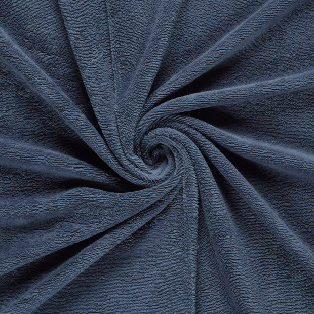 Bambus Fleece fabrik Stahlblau 