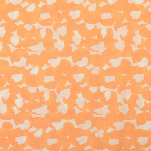 Voile fabric Geometric pattern orange