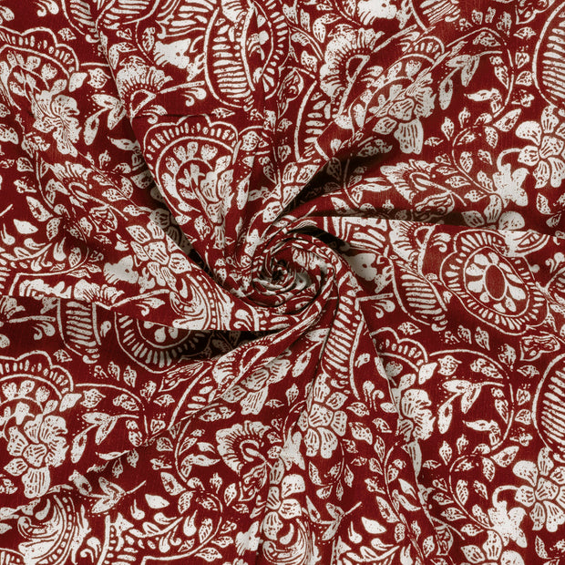 Borken Crepe fabric Bordeaux printed 