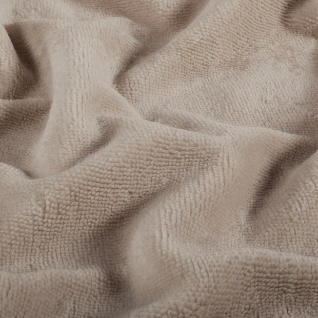 Bambus Fleece fabrik Uni Beige