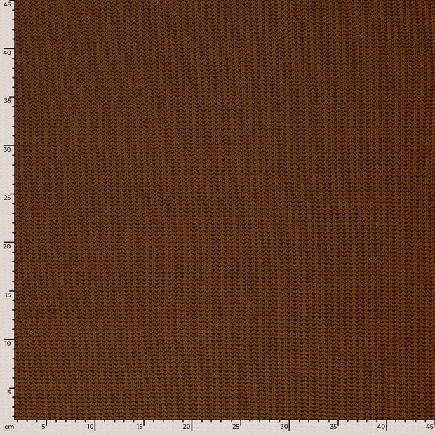 Heavy Knit tissu Torsade Brique