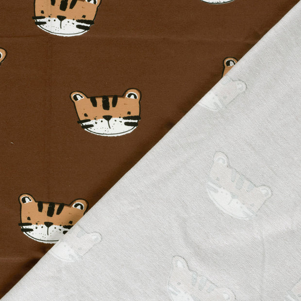 French Terry fabric Tigers digital printed 
