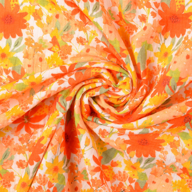 Double gaze tissu Orange 