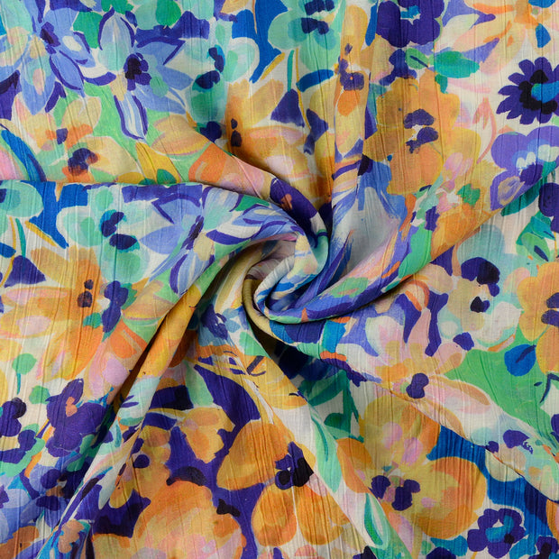 Popeline de Viscose tissu Bleu clair 