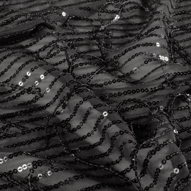 Maille tissu Unicolore Noir