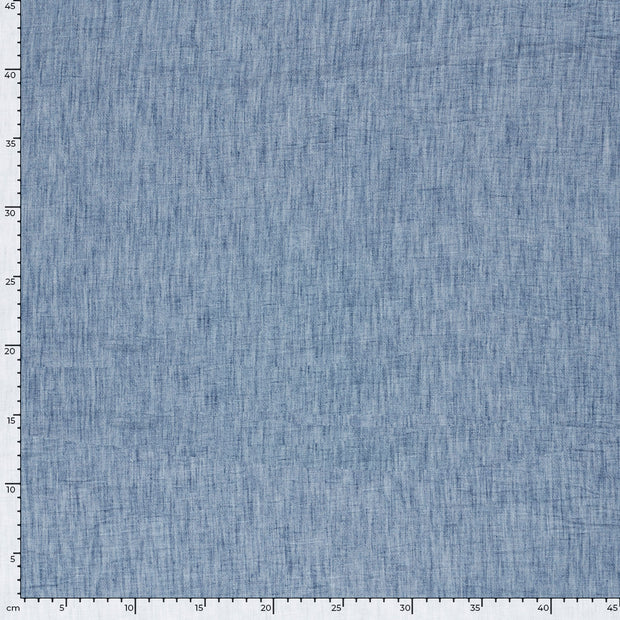 Geweben Polyester fabrik Uni Jeansblau Melange