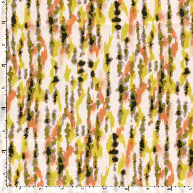 Satin Duchesse tissu Abstrait Jaune
