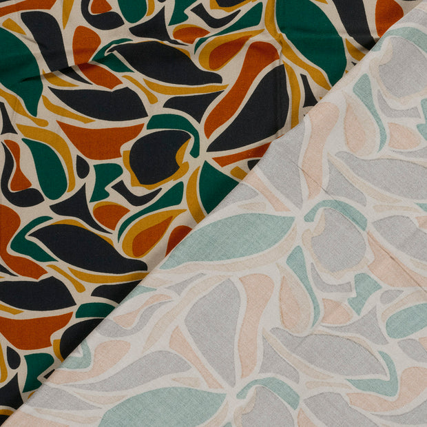 Satin fabric Abstract printed 