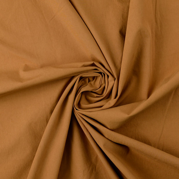 Popeline de Coton tissu Marron 