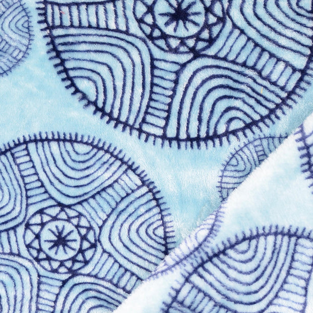 fleece fabric Mandala's printed 