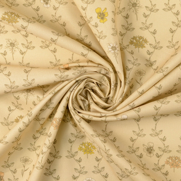 Cretonne tissu Beige 
