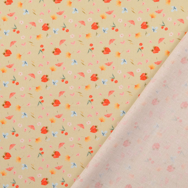 cretonne tissu beige 