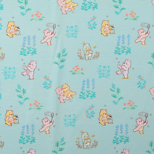 Cotton Jersey fabric Bears turquoise