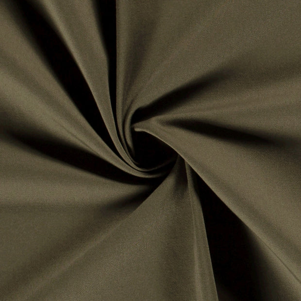 Twill Stretch fabric Unicolour Khaki Green