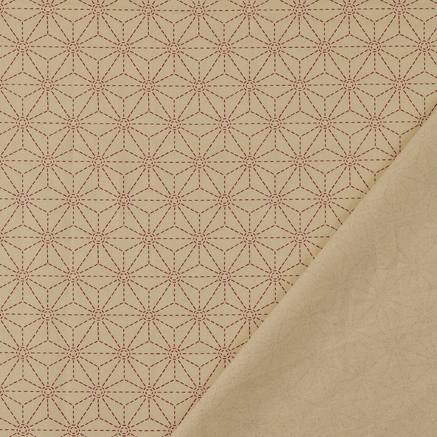 Cotton Poplin fabric Bordeaux printed 