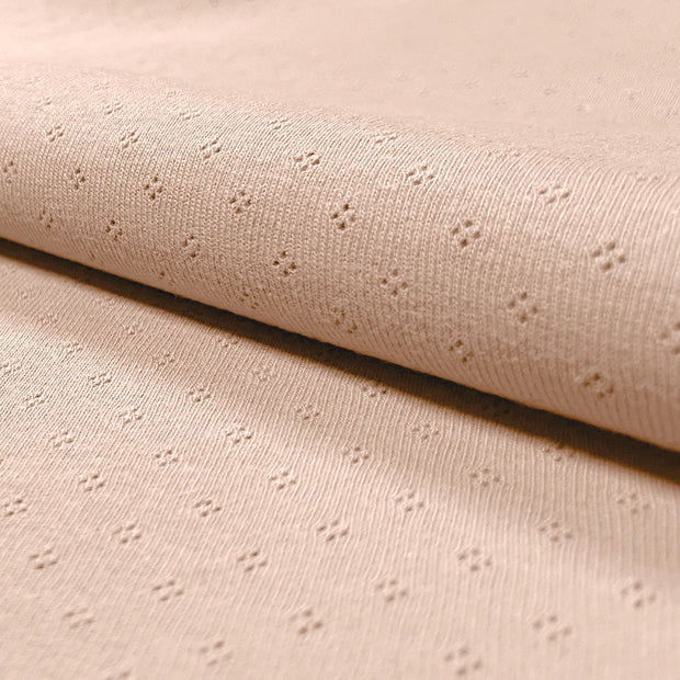Pinpoint fabric Unicolour Salmon