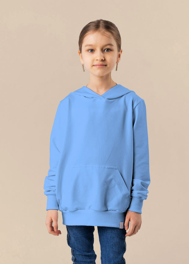 French Terry fabric Unicolour Baby Blue
