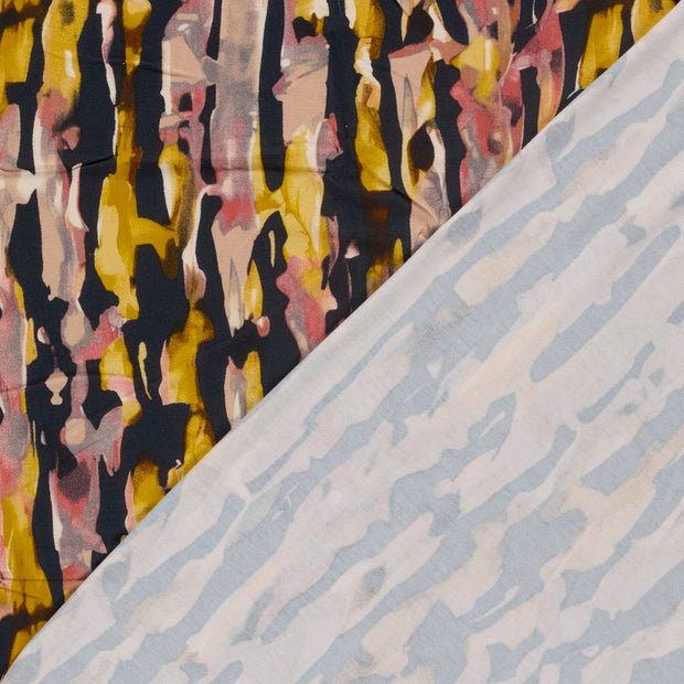 Viscose Vortex Jersey fabric Abstract printed 