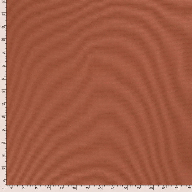 Ottoman jersey fabric Unicolour Redwood