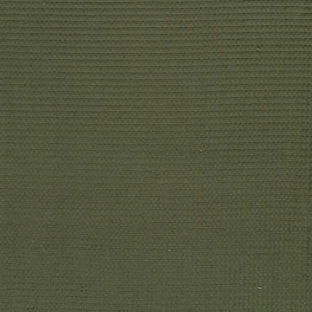 Waffelpiqué fabrik Khaki-Grün matt 