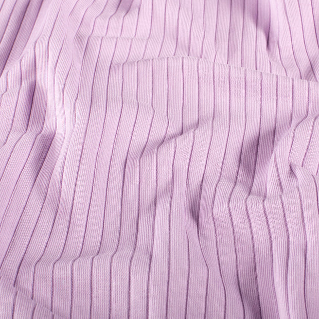 Rib Jersey fabrik Uni Lila