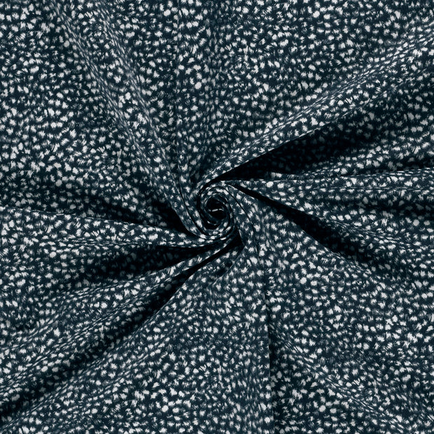 Bengaline tissu Bleu Marine imprimé 
