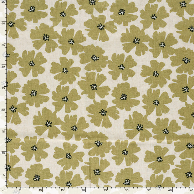  fabric Flowers Green