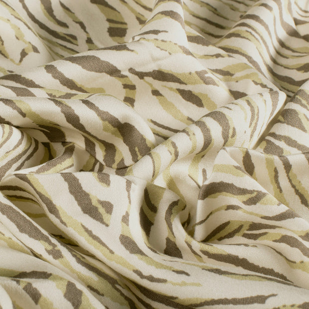 Viscose Satin tissu Abstrait Gris taupe