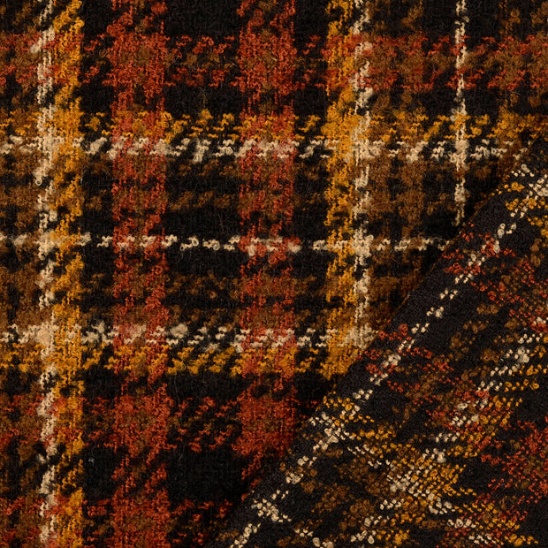 Tweed fabrik Braun garngefärbt 