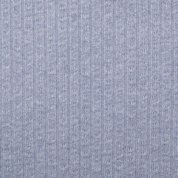 Heavy Knit fabrik Uni Indigoblau